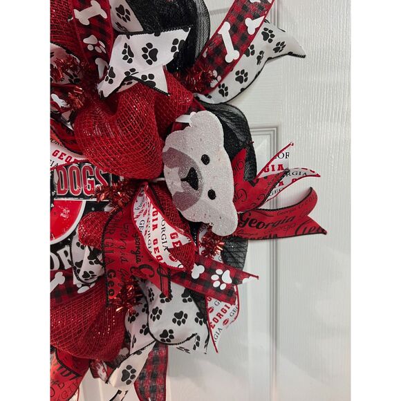 Go Dawgs! Georgia Bulldog Wreath | UGA Decor for Football Season - Picture 7 of 7